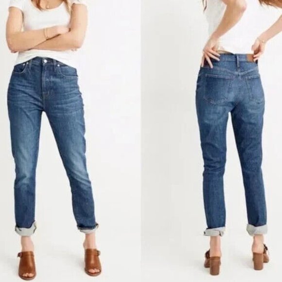 Madewell The High Rise Slim BoyJean Jeans Size 23 Stretch Denim - Picture 1 of 12